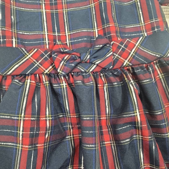 Wonder NationBlue Navy Tartan Plaid Taffeta Christmas Holiday Party Dress 24m 2T - Picture 3 of 6